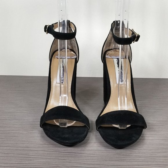 Steve Madden Carrson Block Heel Sandal, Black Suede, Womens Size 5.5 B - Picture 2 of 12